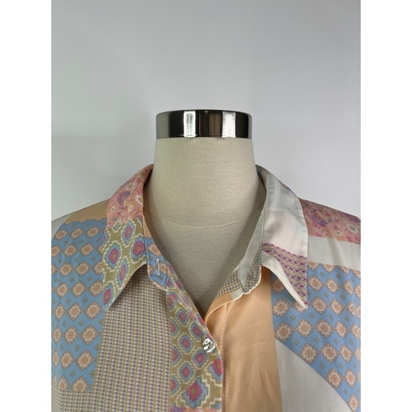 Rose + Olive Abstract Long Sleeve Button Down Shirt - Picture 5 of 11